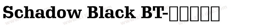 Schadow Black BT字体转换